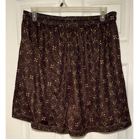 RF Men's Shorts Brown And Orange Print Size 4XL - Picture 2 of 2